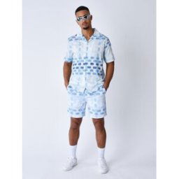 Project X Paris Short de bain imprimé Streamer Couleur - Bleu Ciel, Taille - XL