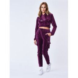 Project X Paris Bas de jogging cargo en velours signature Couleur - Violet, Taille - M