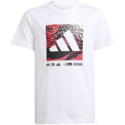 Adidas Logo T Shirt Junior Graphique BOS Blanc 13 ans Unisex
