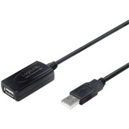 LogiLink Câble USB USB 2.0 USB-A mâle, USB-A femelle 10.00 m noir UA0143