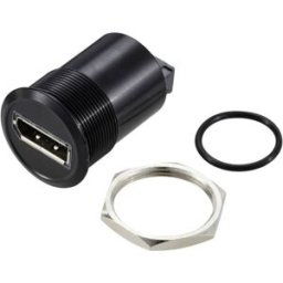 TRU COMPONENTS TC-11980480 Port décran 1,2 adaptateur pour panneau femelle DisplayPort femelle - DisplayPort femelle noir Contenu: 1 pc(s)