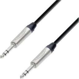 Câble de raccordement Adam Hall K5BVV0300 Jack audio [1x Jack mâle 6,3 mm (stéréo) - 1x Jack mâle 6,3 mm (stéréo)] 3 m noir