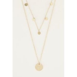 Collier chaîne double avec pièces My Jewellery Doré/Argenté femme