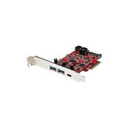 StarTech.com Carte PCIe USB 5 Ports - Carte PCI Express USB 3.1 10Gbps Gen 2 avec 1x USB-C 2x USB-A - 1x IDC 2 Ports (Connecteur Interne USB 5Gbps) - Carte Contrôleur USB C (PEXUSB312A1C1H) - adaptateur USB - PCIe 3.0 x4 - USB-C 3.1 Gen 2 x 2 + USB-C 3.