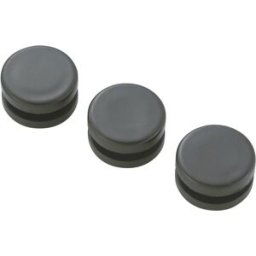 TRU COMPONENTS TC-GMCQR-1108203 Passe-câbles plein(e) Ø max. des bornes 7.8 mm Epaisseur de plaque (maxi) 2.3 mm PVC noir 100 pc(s)