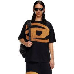 Diesel - T-shirt avec logo Oval D effet blanchi - T-Shirts - Homme - Polychrome S