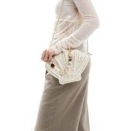 ASOS DESIGN - Sac en paille avec bandouliÃ¨re amovible et poignÃ©e en rÃ©sine-Blanc Blanc No Size female