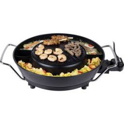 Tristar Korean Hot Pot Grill Appareil à fondue 1800 W revêtement anti-adhésif, voyant lumineux noir