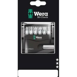 Wera Bit-Check 12 Wood 2 SB 05136391001 Jeu dembouts 12 pièces 1/4 (6.3 mm) avec porte-embout