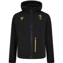 Macron Welsh Rugby Union Jacket 2024 Adults Noir/Or 2X Grand. Male