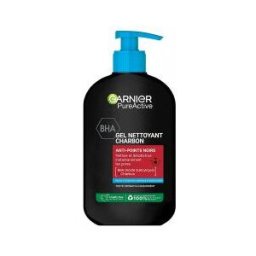 Garnier PureActive Gel Nettoyant Charbon Anti-Points-Noirs 250 ML - Flacon-Pompe 250 ml