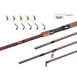 Canne Feeder Delphin MAGMA LEGEND4RY Duo Feeder 320-360cm/100g/3pcs Silver, Gray, Olive 320-360cm/100g/3pcs