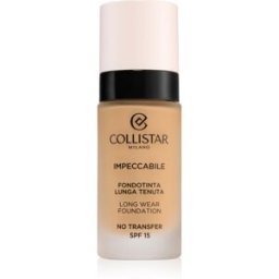 Collistar Impeccabile Long Wear Foundation fond de teint longue tenue SPF 15 4N Sand 30 ml