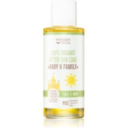 WoodenSpoon Baby & Family huile après-soleil pour visage et corps 100 ml
