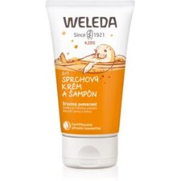 Weleda Kids Happy Orange crème de douche et shampoing pour enfant 2 en 1 150 ml