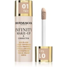 Dermacol Infinity fond de teint haute couvrance SPF 15 teinte 01 Fair 20 g