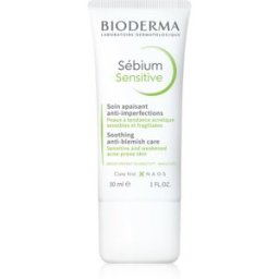 Bioderma Sébium Sensitive crème hydratante et apaisante intense pour peaux sèches et irritées après un traitement anti-acné 30 ml