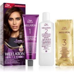 Wella Wellaton Intense coloration cheveux permanente à l'huile d'argan teinte 4/0 Medium Brown 1 pcs