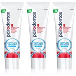 Parodontax Complete Protection Extra Fresh dentifrice au fluorure pour des dents et gencives saines 3x75 ml