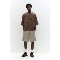 Pull&Bear Bermuda Basique Avec Lien Kaki L male