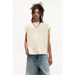Pull&Bear T-Shirt Sans Manches Délavé Blanc cassé L male