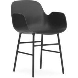 Normann Copenhagen Fauteuil Form pieds en métal Noir
