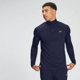 Myprotein FR Sweat à fermeture éclair ¼ MP pour hommes – Bleu marine - XXXL