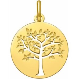 Mon Premier Bijou Médaille Arbre de vie printanier ajourée - Or jaune 9ct