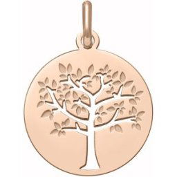 Mon Premier Bijou Médaille Arbre de vie printanier ajouré - Or rose 18ct