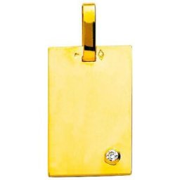 Mon Premier Bijou Pendentif plaque - diamant & or jaune et or blanc 18ct