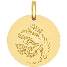 Mon Premier Bijou Médaille Arbre coucher de soleil - Or jaune 18ct