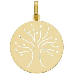 Mon Premier Bijou Médaille Arbre de vie élancé ajourée - Or jaune 9ct