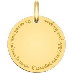 Maison de la Médaille "Médaille citation ""Le Petit Prince"" - Or jaune 9ct