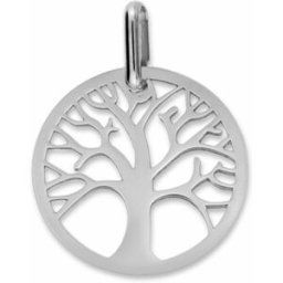 Mon Premier Bijou Médaille Arbre de vie ajourée - Or blanc 9ct
