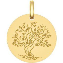 Mon Premier Bijou Médaille Arbre de vie fleurissant - Or jaune 9ct