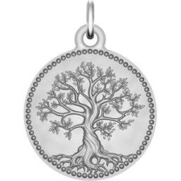 Maison de la Médaille Médaille Arbre de vie Perlée - Argent massif