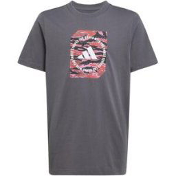 Adidas Logo T Shirt Junior Camouflage Charbon 13 ans Unisex