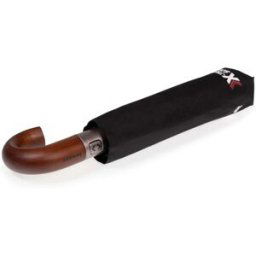 Isotoner - Parapluie Crook bois X-TRA SOLIDE Noir DELUXE noir ST Homme