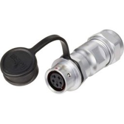 circulaire femelle, droit Ø 12 5 pôles 180 V/AC 5 A IP67 Push-Pull Weipu SF1211/S5 II