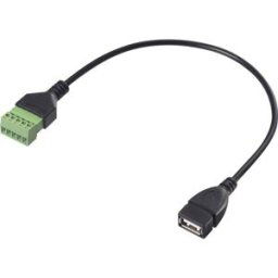 Renkforce USB 2.0 Câble adaptateur [1x USB 2.0 type A femelle - 1x Raccordement par serrage] RF-6443968 30 cm gaine en PVC