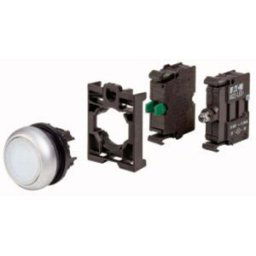 Eaton 110931 M22-DL-W-K10LED-BVP Bouton-poussoir lumineux à rappel collerette plastique 1 pc(s)