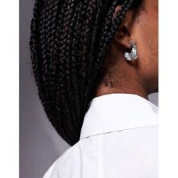 ASOS DESIGN - CrÃ©oles effet texturÃ© - ArgentÃ© ArgentÃ© No Size female