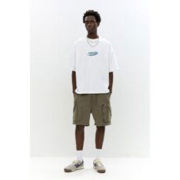 Pull&Bear Short Cargo Décontracté Kaki L male