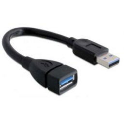 Delock Câble USB USB 3.0 USB-A mâle, USB-A femelle 0.15 m noir 82776