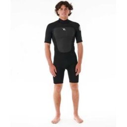 Rip Curl Combinaison Shorty Omega 2/2 Zip Dos Black S male