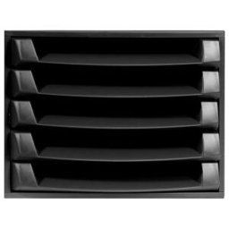 Module de classement Exacompta Eco Black - 5 tiroirs pour format A4+ - noir