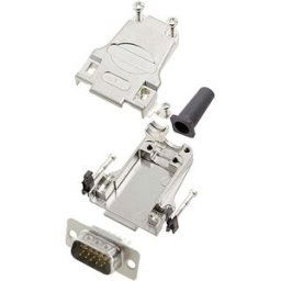 encitech DTZF09-HDP15-W-K 6355-8063-01 Kit embase SUB-D mâle 180 ° Nombre de pôles: 15 fût à souder 1 pc(s)