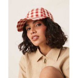 My Accessories - Casquette Ã carreaux vichy - Rouge Rouge No Size female