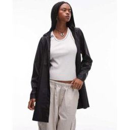 Rains - Veste trapÃ¨ze impermÃ©able avec logo ton sur ton - Noir Noir M female