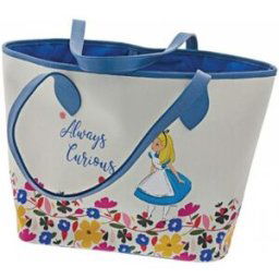 Sac Bandouliere Enesco Grand sac Blanc et Bleu Alice au Pays des Merveilles Blanc